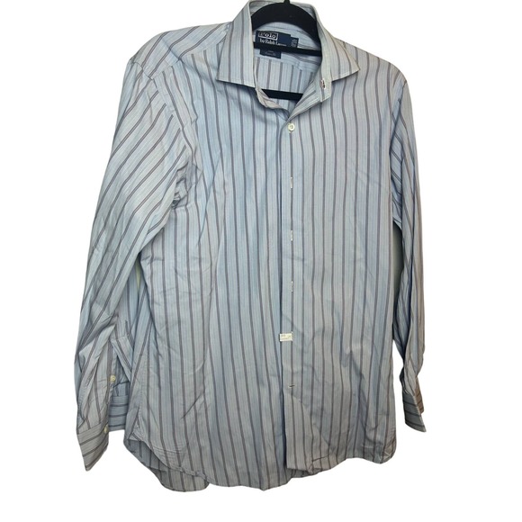 Polo Ralph Lauren Other - Polo Ralph Lauren Size 33 16 Striped Dress Shirt Light Blue